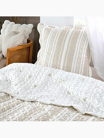 Couvre lit boutis réversible avec taie(s) d'oreiller 65x65cm