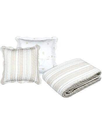 Couvre lit boutis réversible avec taie(s) d'oreiller 65x65cm