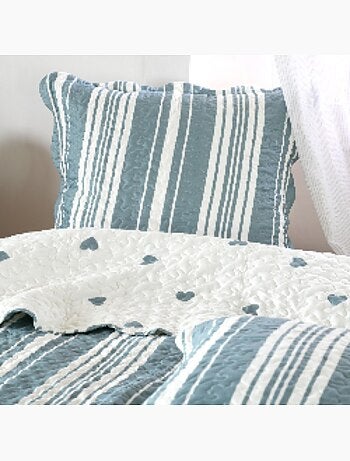 Couvre lit boutis réversible avec taie(s) d'oreiller 65x65cm