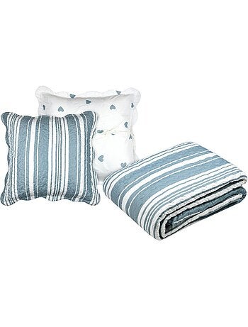 Couvre lit boutis réversible avec taie(s) d'oreiller 65x65cm