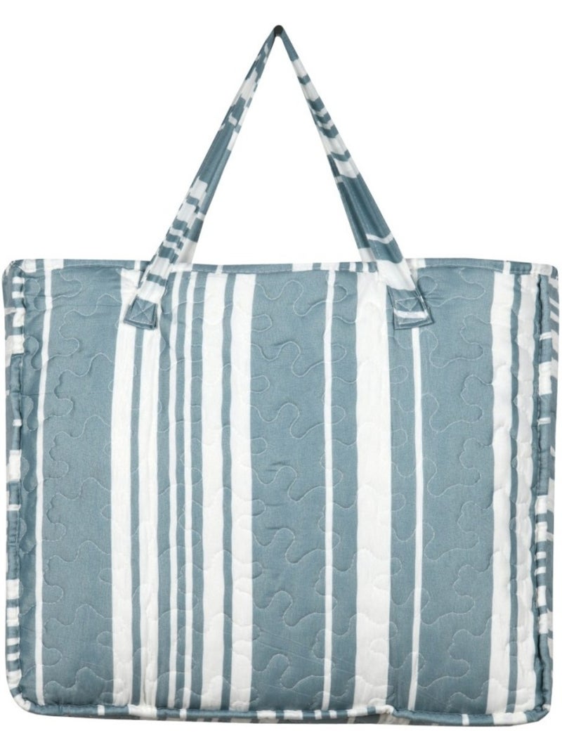 Couvre lit boutis réversible avec taie(s) d'oreiller 65x65cm Bleu - Kiabi