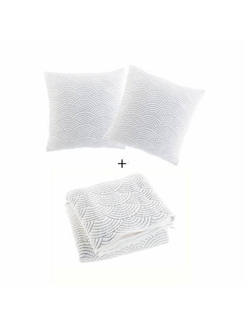 Couvre-lit Cassandra + 2 Housses de Coussin – Jersey/Microfibre - Kiabi Couvre-lit Cassandra + 2 Housses de Coussin – Jersey/Microfibre - Kiabi