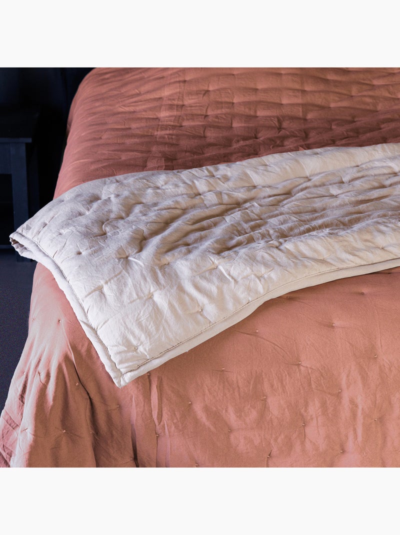 Couvre-lit CELESTE Rose pâle - Kiabi