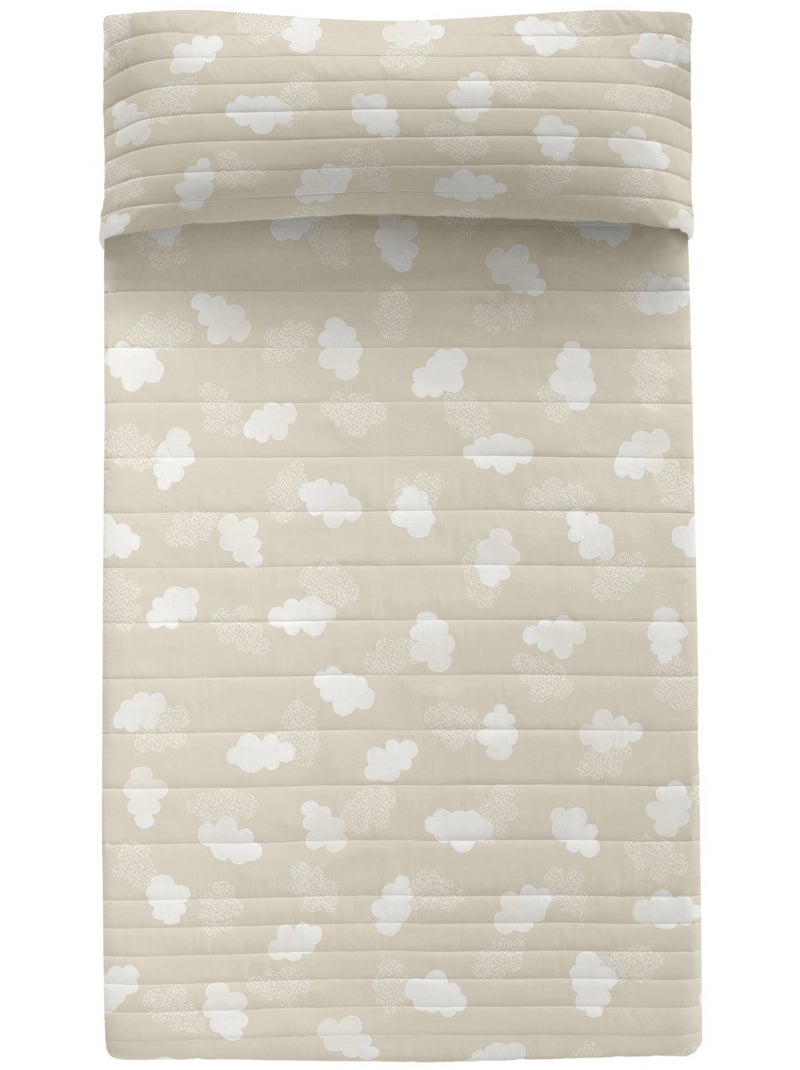 Couvre-lit Clouds "Happyfriday" Beige - Kiabi