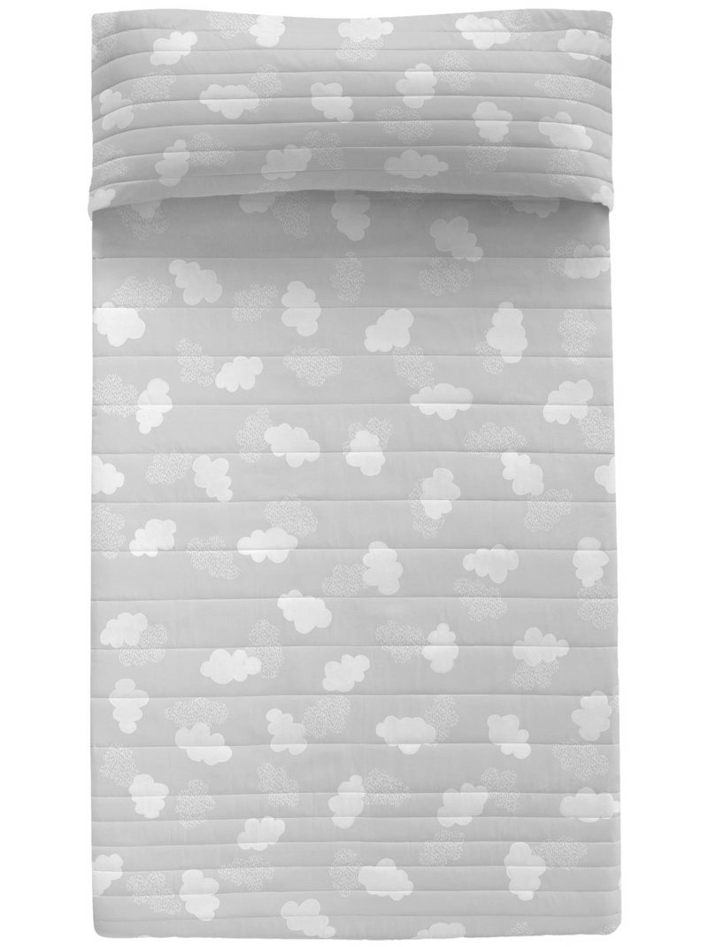Couvre-lit Clouds "Happyfriday" Gris - Kiabi
