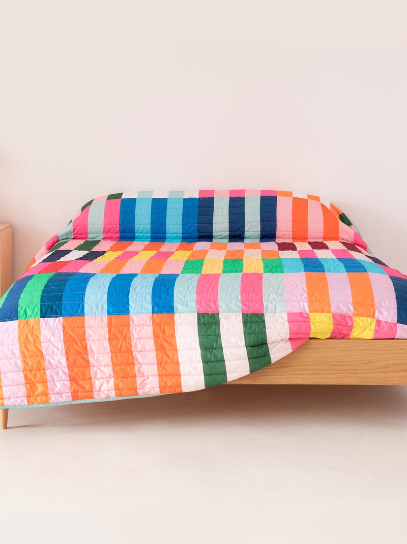 Couvre-lit Color pop "Happyfriday" Multicolore - Kiabi