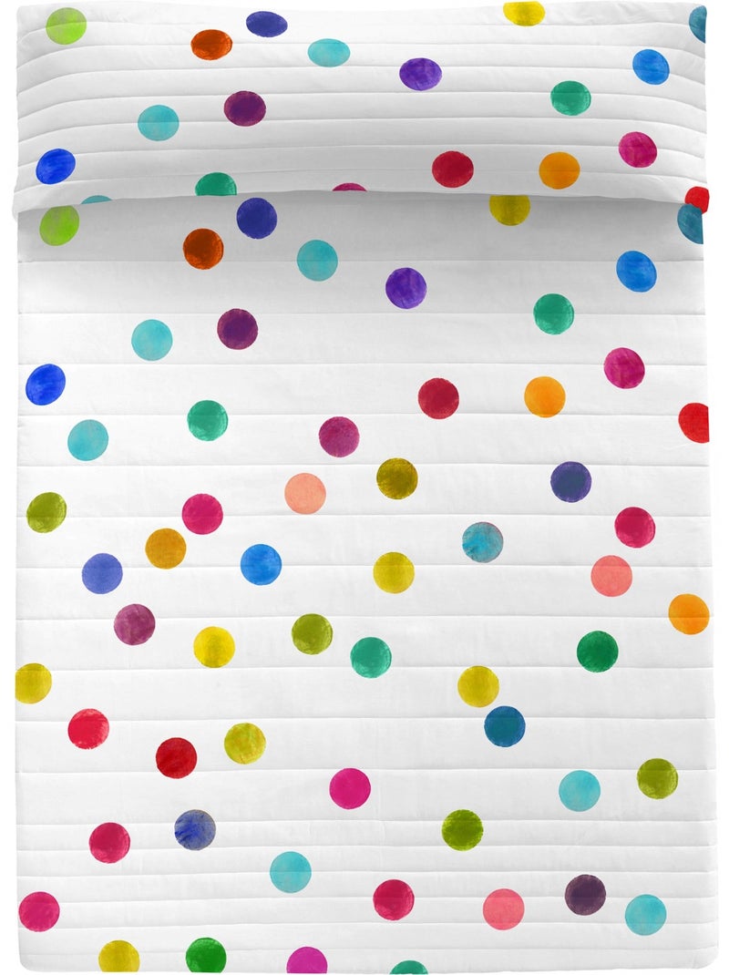 Couvre-lit Confetti "Happyfriday" Multicolore - Kiabi