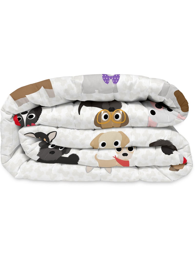 Couvre-lit Dogs Berceau "Happyfriday" Blanc - Kiabi
