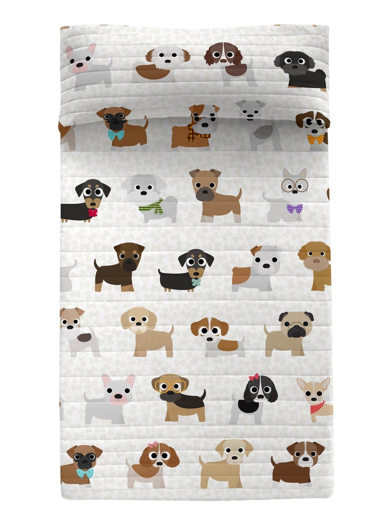 Couvre-lit Dogs "Happyfriday" Multicolore - Kiabi