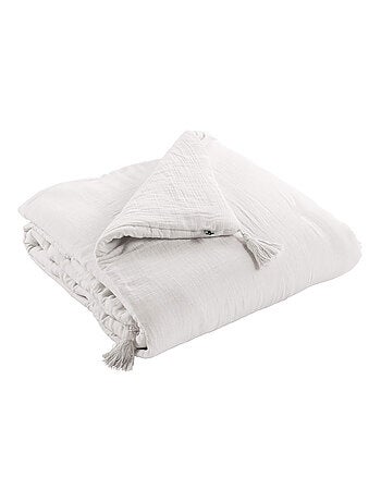 Couvre-lit double gaze de coton marine