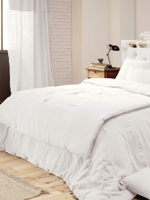 Couvre-lit double gaze de coton - Kiabi