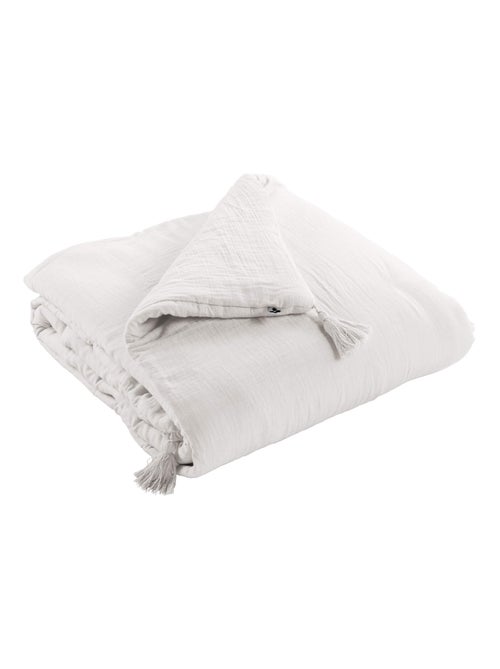 Couvre-lit double gaze de coton - Kiabi