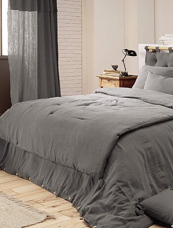 Couvre-lit double gaze de coton marine