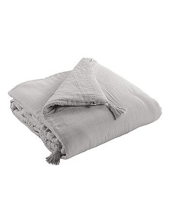 Couvre-lit double gaze de coton marine