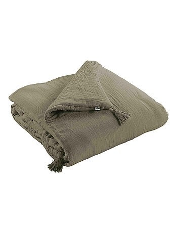 Couvre-lit double gaze de coton marine