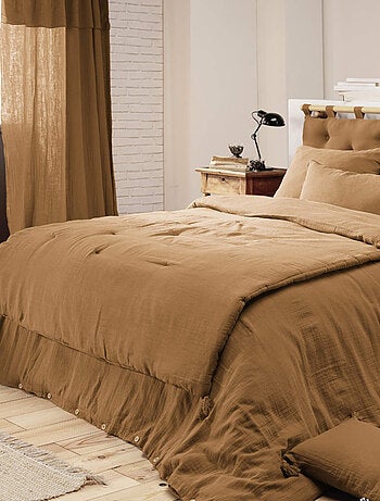 Couvre-lit double gaze de coton marine