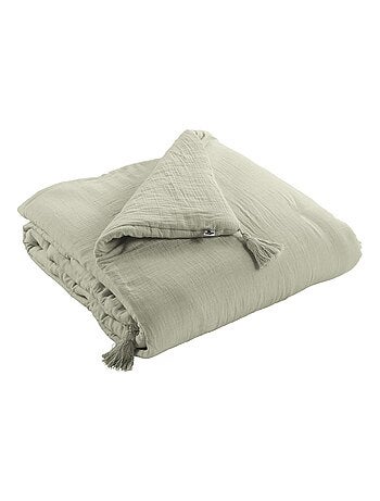 Couvre-lit double gaze de coton marine