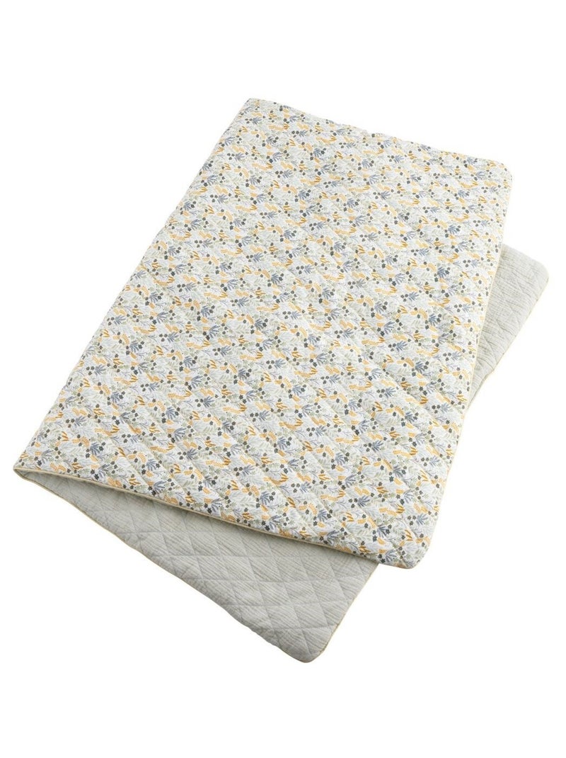 Couvre lit en coton - Vert tilleul - Kiabi