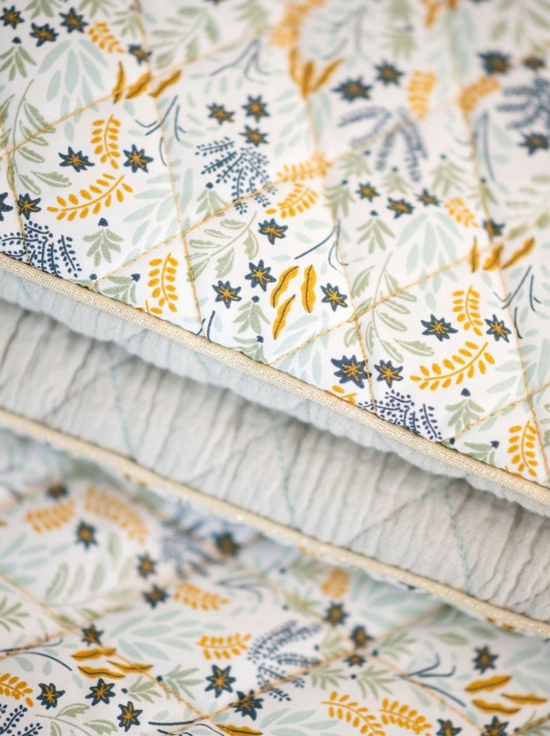 Couvre lit en coton - Vert tilleul - Kiabi