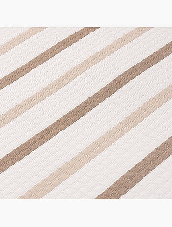 Couvre-lit en coton à rayures, tissu texturé à carreaux - Gamusi.