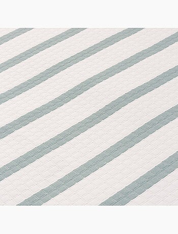 Couvre-lit en coton à rayures, tissu texturé à carreaux - Gamusi.