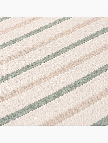 Couvre-lit en coton à rayures, tissu texturé à carreaux - Gamusi.