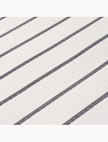 Couvre-lit en coton à rayures, tissu texturé à carreaux.