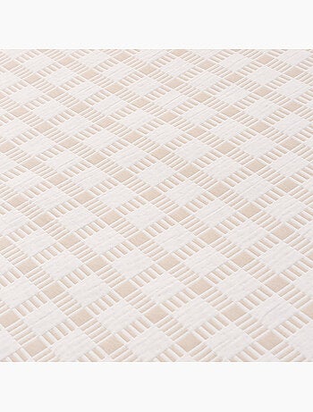 Couvre-lit en coton avec motif à carreaux en relief, tissu texturé - Gamusi.