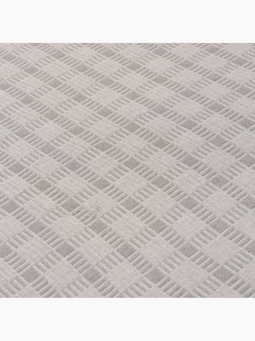 Couvre-lit en coton avec motif à carreaux en relief, tissu texturé. - Kiabi