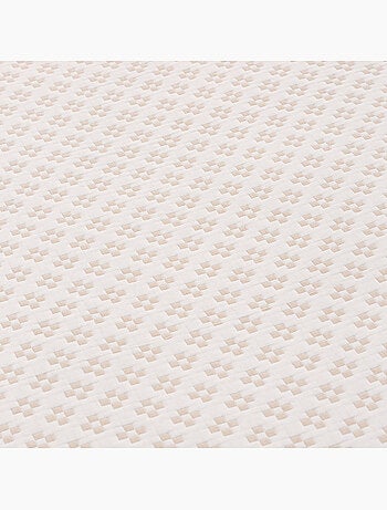 Couvre-lit en coton avec motif géométrique en relief, tissu texturé - Gamusi.