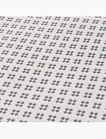 Couvre-lit en coton avec motif géométrique en relief, tissu texturé - Gamusi.
