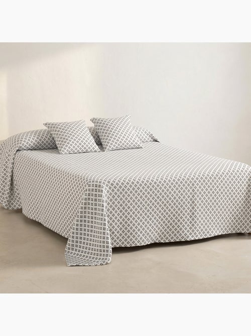 Couvre-lit en coton avec motif géométrique en relief, tissu texturé. - Kiabi Couvre-lit en coton avec motif géométrique en relief, tissu texturé. - Kiabi