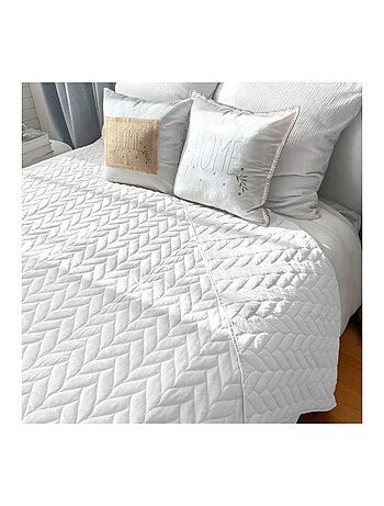 Couvre-lit en microfibre Effet tresse