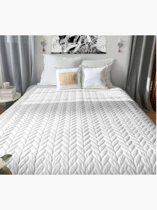 Couvre-lit en microfibre Effet tresse - Kiabi