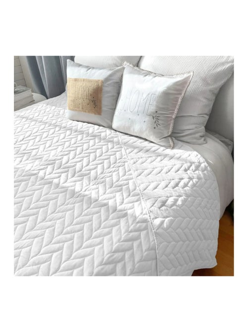 Couvre-lit en microfibre Effet tresse - Kiabi