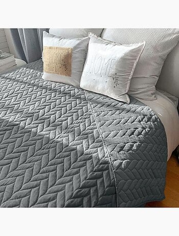 Couvre-lit en microfibre Effet tresse