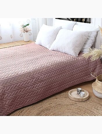 Couvre-lit en microfibre Effet tresse
