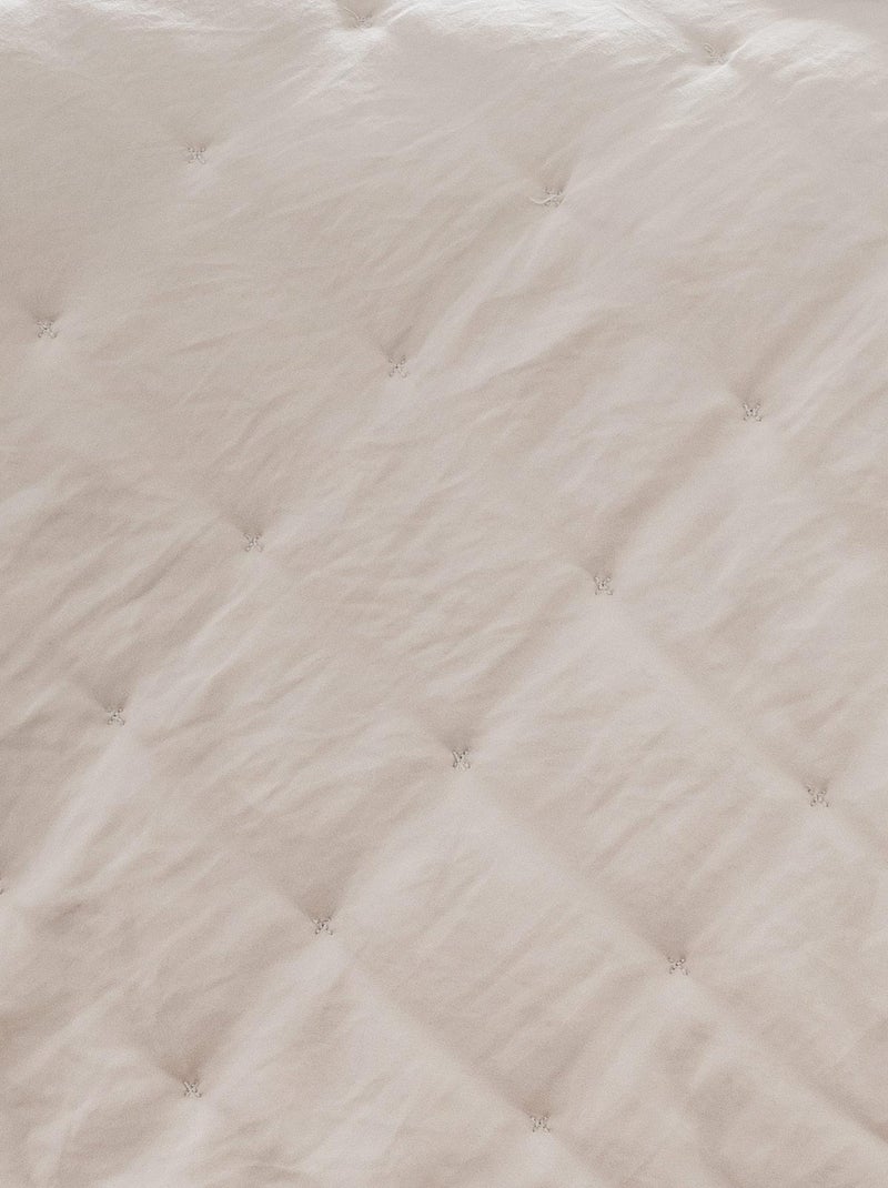 Couvre-Lit en microfibre matelassée Beige - Kiabi