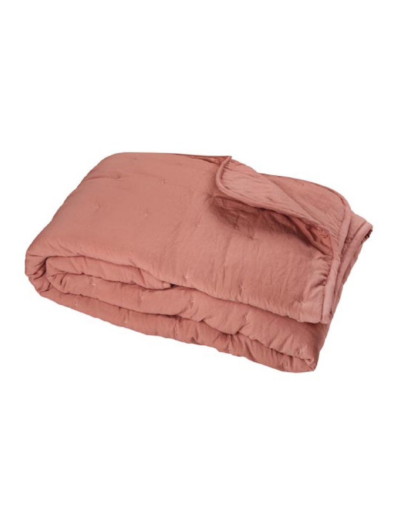 Couvre-Lit en microfibre matelassée Rose pâle - Kiabi
