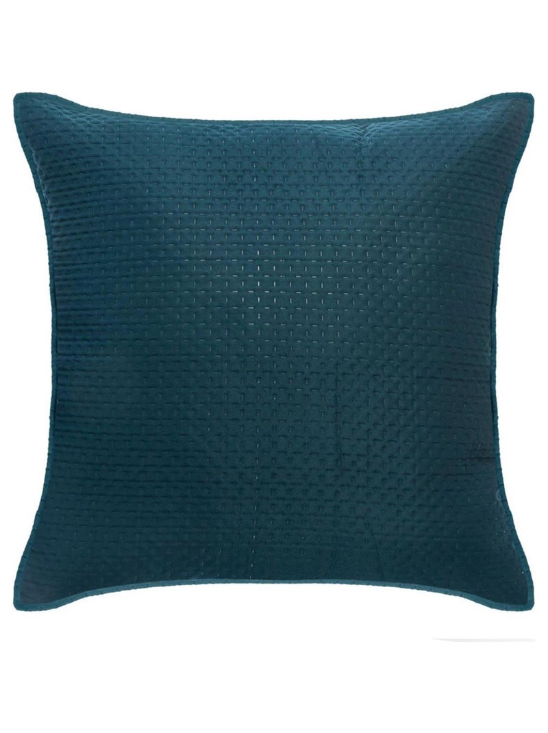 Couvre-lit et ses 2 taies assorties Bleu canard - Kiabi