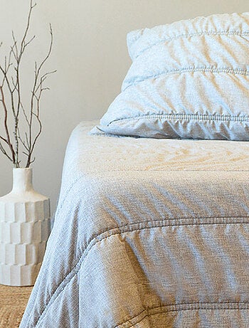 Couvre-Lit et Taies d'Oreiller - Effet Lin