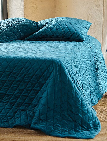 Couvre-Lit et Taies d'Oreiller en Velours Matelassé