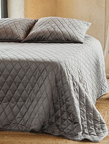 Couvre-Lit et Taies d'Oreiller en Velours Matelassé
