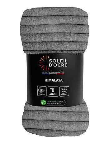 Couvre lit flanelle et velours HIMALAYA, par Soleil d'ocre