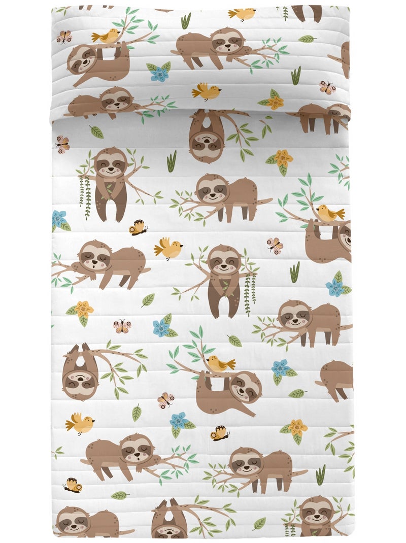 Couvre-lit Happy sloth "Happyfriday" Multicolore - Kiabi