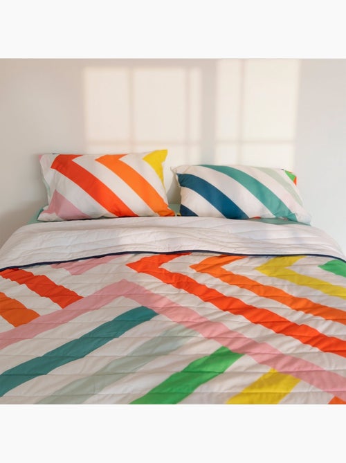 Couvre-lit Happy stripes "Happyfriday" - Kiabi
