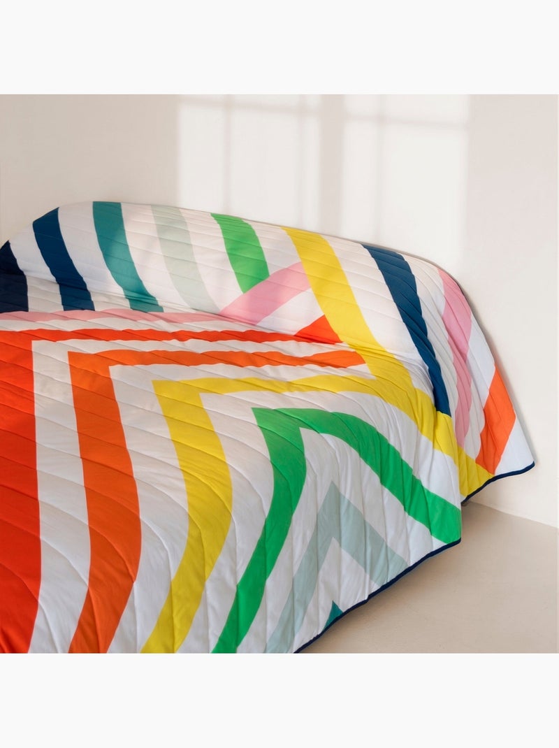 Couvre-lit Happy stripes "Happyfriday" Multicolore - Kiabi