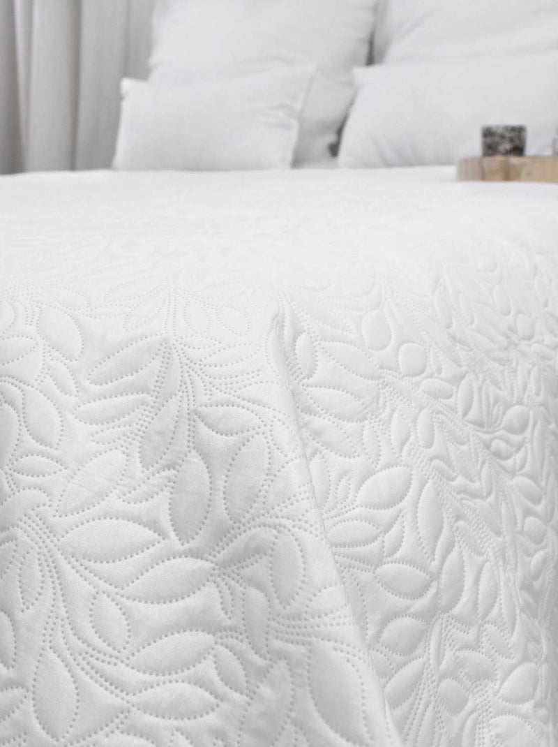 Couvre-lit imprimé floral Blanc - Kiabi