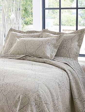 Couvre lit jacquard motif arabesques