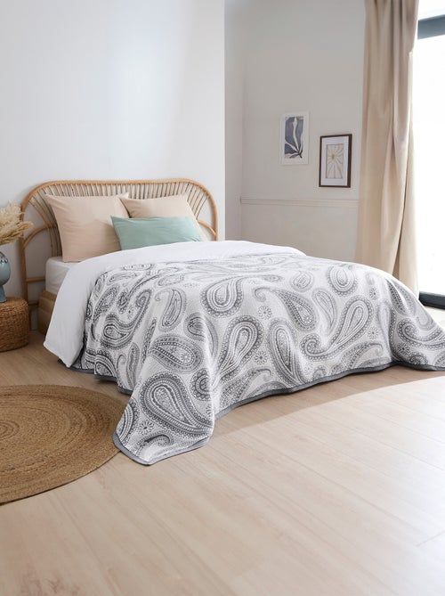 Couvre lit jacquard polycoton - Kiabi
